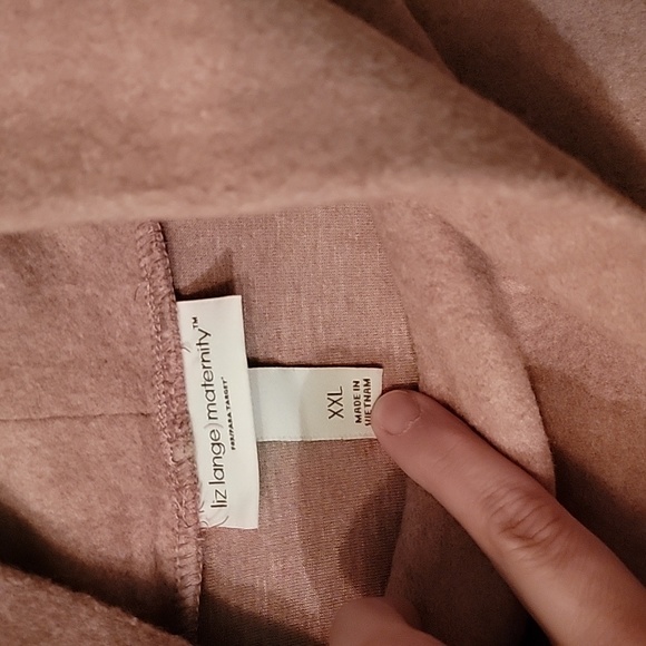 Liz Lange Maternity Mauve Turtleneck XXL 3/4 Sleeves with drop shoulder - Picture 2 of 6